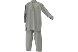 Desert Dress - Herren Afghan Pakistani Indisch Shalwar Kameez Anzug Kostüm Elegant Hosen Shirt