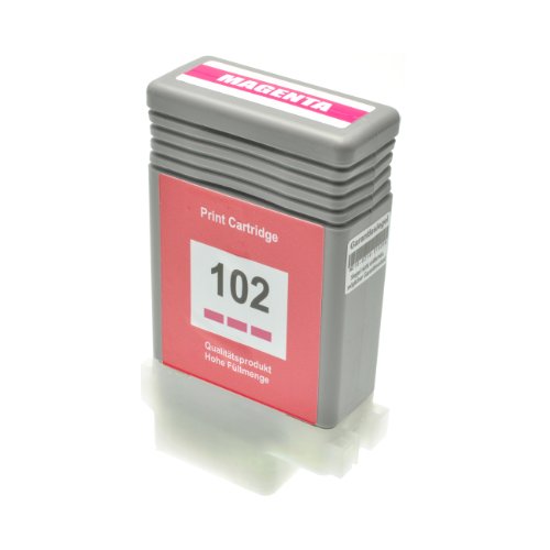 Tintenpatrone PFI-102 für Canon Imageprograf IPF 500 5100 600 6000 605 610 650 655 700 710 750 755 760 765 S L MFP M 40 - 0897B001 - Magenta 130 ml