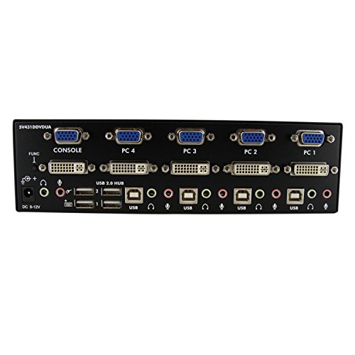 StarTech.com 4 Port DVI KVM USB Switch – 4-fach DVI Umschalter mit USB Hub - 5