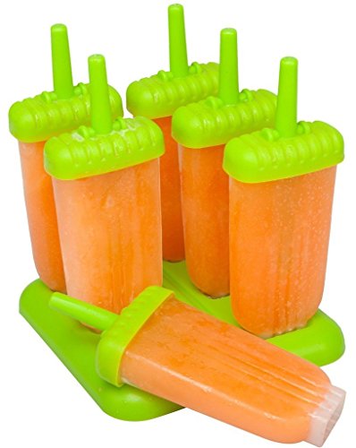 Rainbow Fox 6 St. ijs lollies stieleisformen eisformen beste ijscrème vormen Groen vierkant - 3