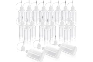 SKYVOV Fransande - Botella aplicadora de punta de , 20 unidades, vacía aplicadora de pegamento para pequeños proyectos de pegado, papel para manualidades, pintura acrílica, 30 ml
