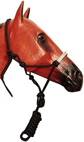 Amesbichler AMKA Knotted Rope and Fine Detailing Work, Training Halter Training Warm Blood/Side Pull Rope Halter with Lead for Training