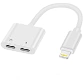 Coverzone Lightning to Lightning Şarj ve Kulaklık Adapt&ouml;r&uuml; &Ccedil;ift Girişli &ndash; Aynı Anda Şarj ve M&uuml;zik Dinleme &ndash; Arama Destekli Se