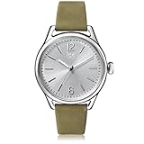 Ice-Watch - ICE time Khaki Silver - Grüne Damenuhr mit Lederarmband - 013070 (Small)