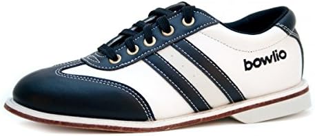 Bowlio Torino - Leather Tenpin Bowling Shoes in Black and White For Men and Women