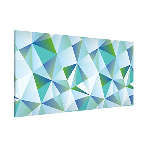 Apalis 108857 Magnettafel Vektormuster Memoboard Design Quer Metall Magnet Pinnwand Motiv Wand Stahl Küche Büro, 37 x 78 cm, türkis
