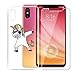 Produktbild DYSu Hülle für Xiaomi Mi 8 Pro(6.21") Transparent Cooles Pferd TPU+ (Gehärtetes Glas Schutzfolie Film Protection) Schutzhülle Silikon Cover Case