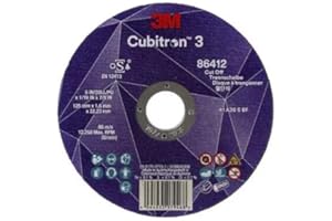 3M Cubitron 3 86412 36+ T41 Lot de 25 disques à tronçonner pour coupe efficace du métal, Disque Meuleuse 125, 125 x 1,6 x 22,23 mm