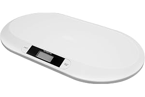 Professionell djurvåg upp till 20 kg, vit husdjursvåg spädbarnsvåg, multifunktionell elektronisk våg, för spädbarn husdjur katter valpar och små djur
