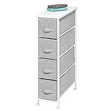 muebles de baño altos y estrechos MEDIDAS COMPACTAS: Con unas medidas de 20,1 cm x 48,0 cm x 75,4 cm, este mueble cajonera ahorra espacio. Gracias a los accesorios que incluye se puede montar de forma rápida y fácil.