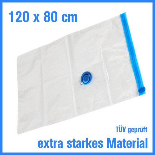 4 Stk. Set 120x80 cm stapelbare Vakuum Beutel XXL Aufbewahrungsbeutel in TÜV geprüfter Qualität