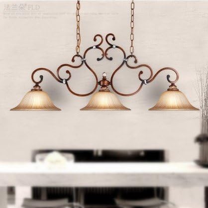 GQLB Three Head A Long Row of French Classical Chandelier Lamp and Lamp ,B314--3 Living Room