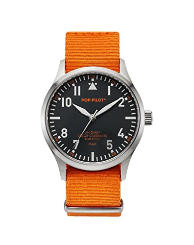 Pop-Pilot Unisex-Armbanduhr MAD Analog Quarz Nylon P4260362630086 Pop-Pilot Unisex-Armbanduhr MAD Analog Quarz Nylon P4260362630086