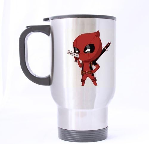 BOLALA Cartoon Cute Deadpool Pattern Customized Design Travel Mug Coffee Mug Creative Sport Cup Personalized Tea Cup 14OZ