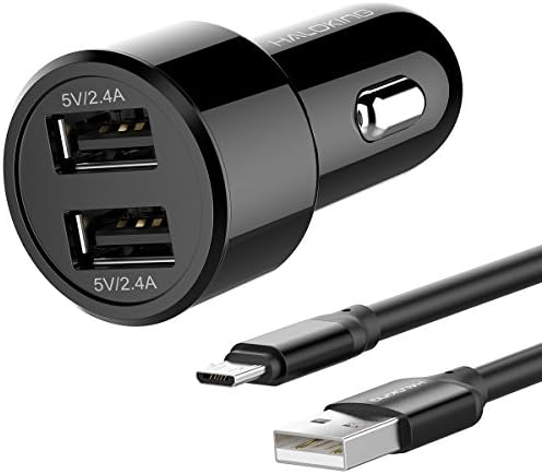 HaoToningCar Charger, Dual USB Fast Car Adapter for Galaxy S8 / S7 / Edge/Plus, Note 5/4, LG, Nexus, HTC, 2Pack.