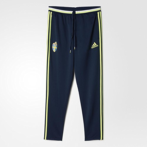 adidas Herren Hose Schweden Training, Collegiate Navy/Solar Yellow, L, AC3907