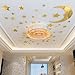 Produktbild GOUZI Star einer abgehängten Decke Crystal 3d Glas Verkleidung von Dach, Künstler, Spiegel, Spiegel, abnehmbare Wall Sticker für Schlafzimmer Wohnzimmer Hintergrund Wand Bad Studie Friseur