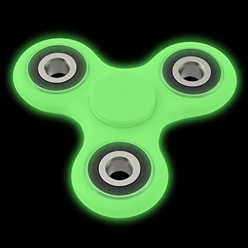 zappeln Spinner Glow in the Dark – skywell zappeln Spielzeug für hinzufügen, ADHD, Angst und Autismus Erwachsene Kinder – Stress Relief Spielzeug Hand tri-spinner – gemischt Keramik Kugellager – nicht 3D bedruckt - 3