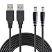 Produktbild Liwinting 2 Stück 2m USB auf DC Stecker, USB-zu-DC-Kabel, 5V/12V-DC-Stromkabel, 5,5 x 2,1 mm-DC-Stecker-Buchse Konverter Power-Ladekabel, für LED-Lichtleisten, CCTV, Foscam-Kamera, Router, Monitor