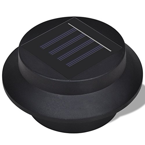 vidaXL 6x Solarlampe Gartenlampe Außenlampe Solarleuchte Zaun Wandleuchte Wandlampe - 4