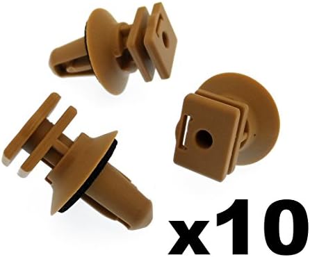 10x Interior Plastic Clips for Trims on Sill & Door Entrance- Biege Clips with seal rings (51477025224, 51477117532)