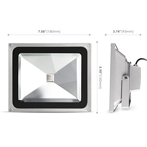 Albrillo LED 50W RGB Fluter mit 16 Farben inkl. Fernbedienung & Stecker, IP65 - 2