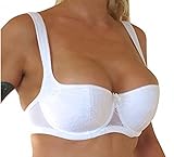  Mega sexy Balconett Push up Bügel BH mit extra Kissen Spitze Weiss 70 75 80 85 90 95 100 A B C D E F G Größe 100 C