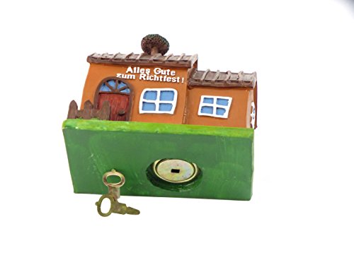 Spardose Haus Alles Gute zum Richtfest für ein Geschenk Geldgeschenk oder Mitbringsel zum Richtfest im neuen Haus oder als Geschenkidee für Bauherren und Hausbauer zum Hausbau - 6