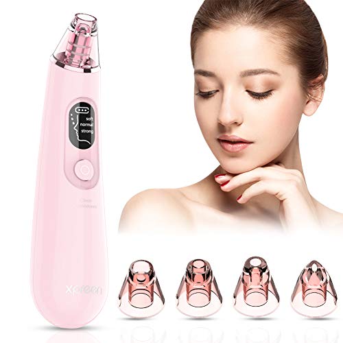 Aspiratore punti neri, Estrattore Elettrico di Comedoni Rimozione Punti Neri Purificatore di Pori Ricaricabile Dispositivo per la Bellezza del Viso con 4 Sonde 3 Livelli per Uomini e per Donne