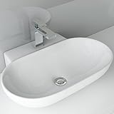Qualitätsprodukt Waschbecken24 DESIGN KERAMIK AUFSATZWASCHBECKEN WASCHTISCH WANDMONTAGE FÜR BADEZIMMER GÄSTE WC A86