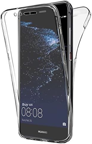 BUYUS® Huawei P10 Lite , Clear Transparent Ultra Slim 360° Protective Shockproof Front and Back Full Body TPU Silicone Gel Case Cover