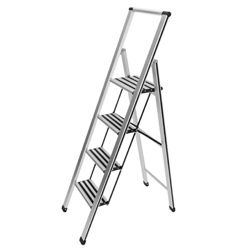 Preisvergleich Produktbild Alu-Design Klapptrittleiter 4-stufig - (601013501)