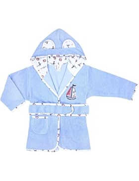 Aquarti Unisex Kinder Frottee Bademantel mit Ohren Kapuze