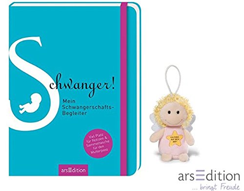 Preisvergleich Produktbild Schwanger! Mein Schwangerschafts-Kalender + Schutzengel "Ich pass auf dich auf", Schwangerschaftstagebuch