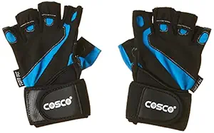 Cosco Tuff Fit Leather Gym Gloves, Medium (Color May Vary)