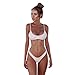 Produktbild Bademode Dasongff Damen Bademode Push-up Gepolsterter BH Bandage Bikini Set Badeanzug Bauchweg Bademode Baden Swimsuit Swimwear (S, Rosa-G)