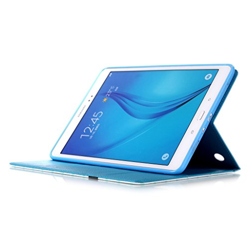 COLJOY PU Ledertasche Für Samsung Galaxy TAB A 9.7 SM-T550 T555 PU Leder Cover Bookstyle Protektiv Kunstleder Silikon Tasche Hülle Flip Leder Backcover Schutzhülle mit Standfunktion, B07 - 4