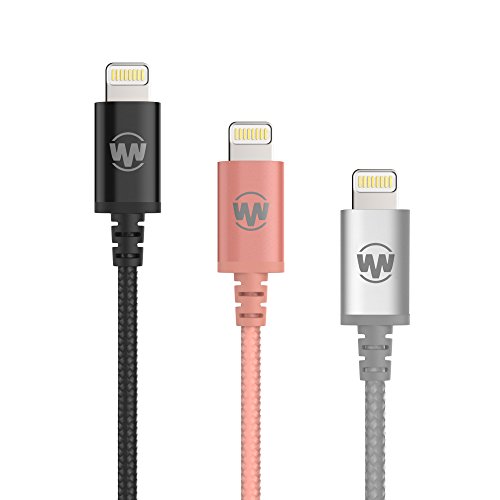 Wanshine 1m iPhone Lightning Kabel Nylon USB Ladekabel, Lebenslange Garantieserie, [Apple MFi Zertifiziert] für iPhone 7, 7 Plus SE 5s 5c 5 6s 6 / 6 Plus, 6s Plus, iPad Pro, Air 2 und weitere (schwarz) - 6