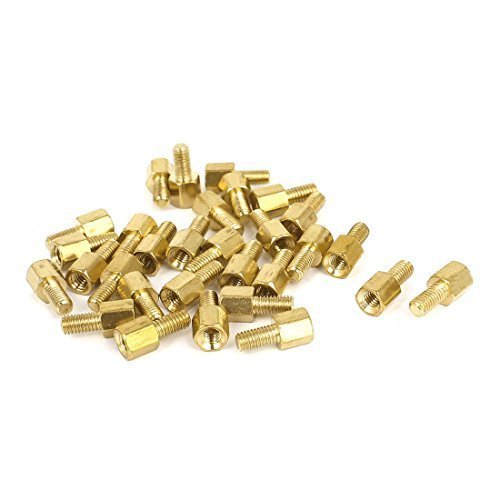 sourcingmap® Motherboard M3-5 mm - 6 mm-Buchse zu Stecker-Abstandsbolzen Schraube Sechskant-Abstandhalter, 30 Stück