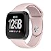 Produktbild Kmasic Sport Armband Kompatibel Fitbit Versa, Soft Silikon Ersatz Armband für Fitbit Versa Smart Fitness Uhr, gro,Sand Rosa