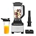 Produktbild VAVA Standmixer Smoothiemaker 1200W, 2 Liter Behälter und 600ml Trinkbecher, Power Mixer Zerkleinerer Ice Crusher BPA Frei Edelstahl Schwarz/Silber