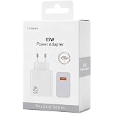 PDAteknoloji 67W Turbo Hızlı Şarj Adapt&ouml;r&uuml; Beyaz (3 Yıl Garantili)