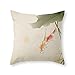 Produktbild Doormat bag Koi Fishes In Lotus Pond Throw Pillow Indoor Cover (18" x 18") with pillow insert