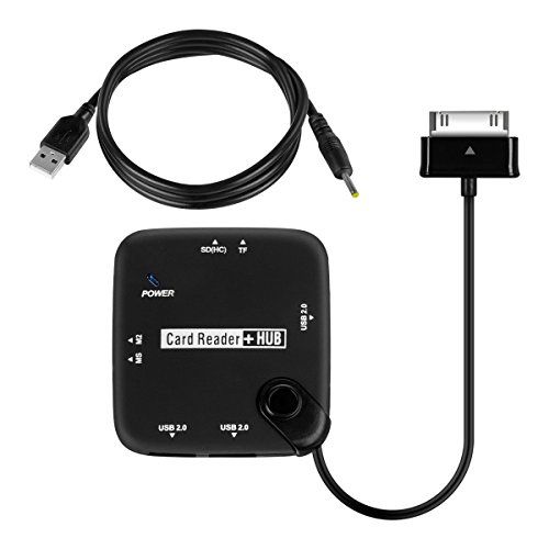 kwmobile 7in1 Multi Card Reader Adapter OTG Connection Kit 30 Pin für Samsung Galaxy Tab 2 10.1 P5100 / P5110 mit Anschluss für USB 2.0 / SD Karte / Micro SD Karte u.v.m. - 2