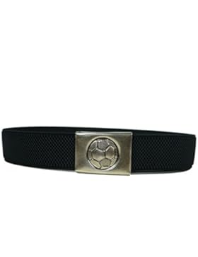 Elastischer Gürtel für Kinder / Junior 5-15 Jahre mit Fußball Schnalle