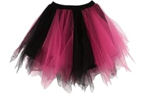 Boolavard Falda tutú de los años 80 para Mujer Adulta, Enagua de Tul en Capas, tutú de Halloween