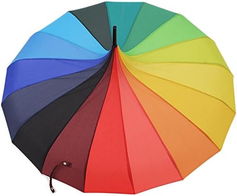 SEABECCA Umbrella Pagoda the Rainbow Curved Handle , rainbow