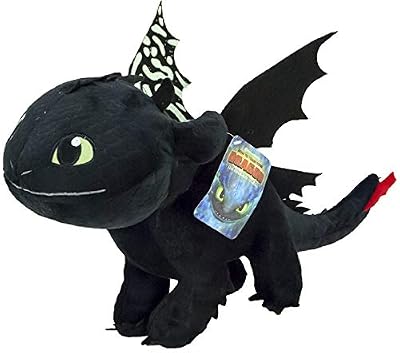 Dragon Trainer Toothless Night Fury 40cm Noir Peluche Original Dragons How to Tran Your Dragon 3 Glow in The Dark