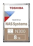Toshiba N300 Disque Dur Nas - Disque Dur Interne 8 To - 3,5' (Pouces) - Disque Dur Réseau Interne avec 7200 Tours par Minute (Tpm) et 6 Go/s - Protection Idéale Contre Surchauffe et Perte de Données
