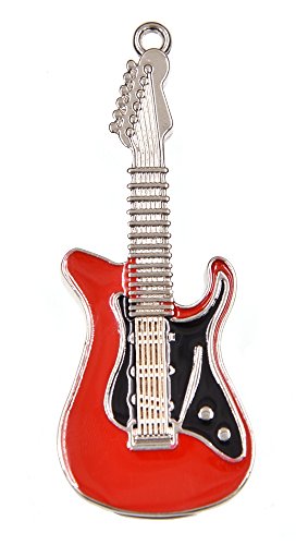 FEBNISCTE 16GB Pen Drive Metal Guitarra Forma Llaves USB 2.0 Regalo (Rojo)